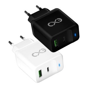 EXC Mobile network charger LGHT, USB+PD, 20W, color mix