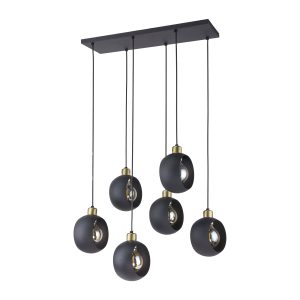 JALA 6P, pendant Svjetiljka, E27 max.15W, Crna