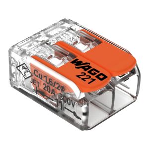 WAGO 2-conductor splicing connector, model: 221-412,0,20-4,00mm², 5 szt