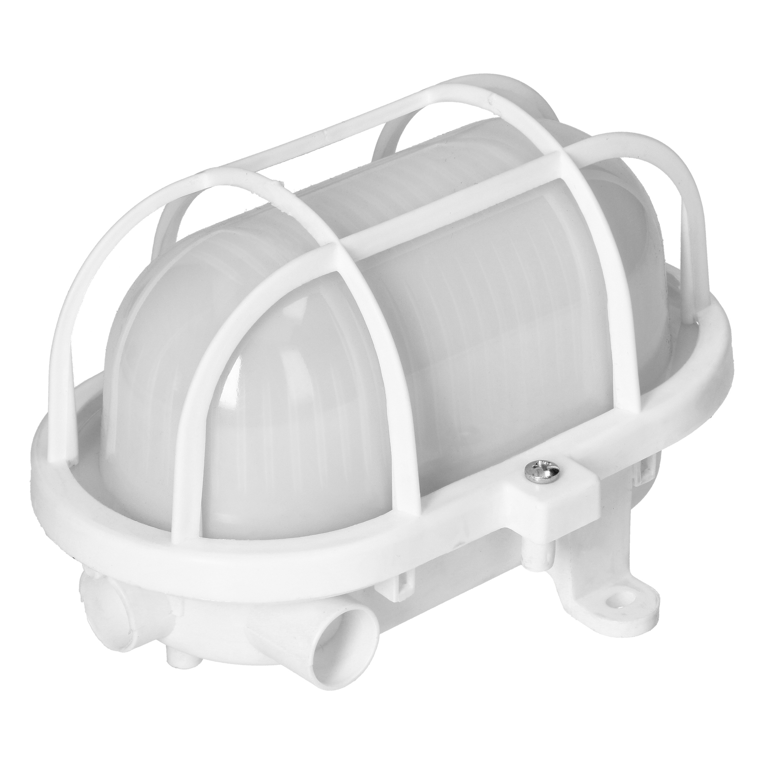 OVAL 7040T/P, Rasvjeta fixture, 40W, E27, IP44, IK10, matte Kom shade, plastic cover, PP base, Bijela - Slika 3