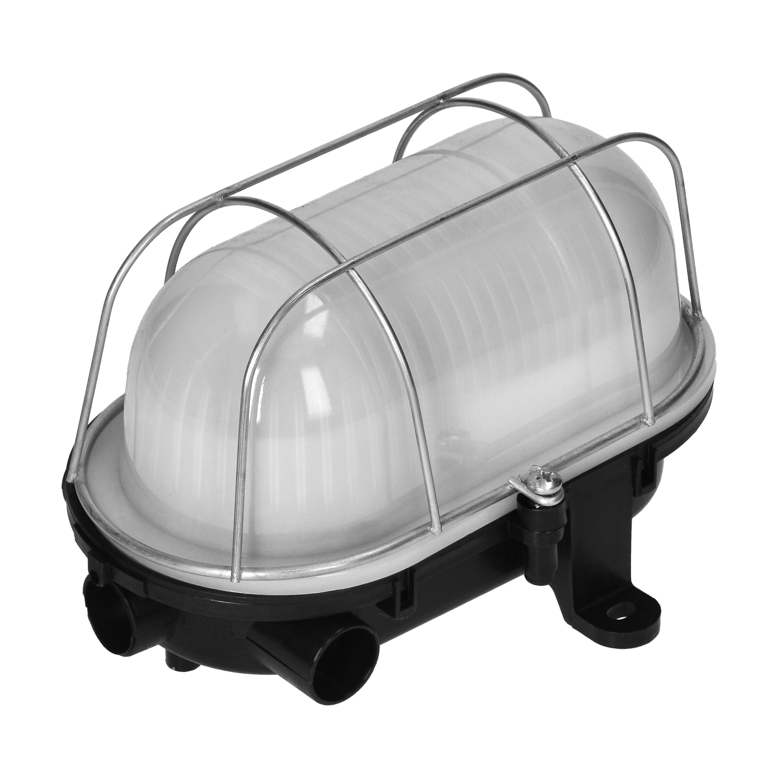 OVAL 7040T, Rasvjeta fixture, 40W, E27, IP44, IK10, matte Kom shade, metal cover, PP base, Crna - Slika 3