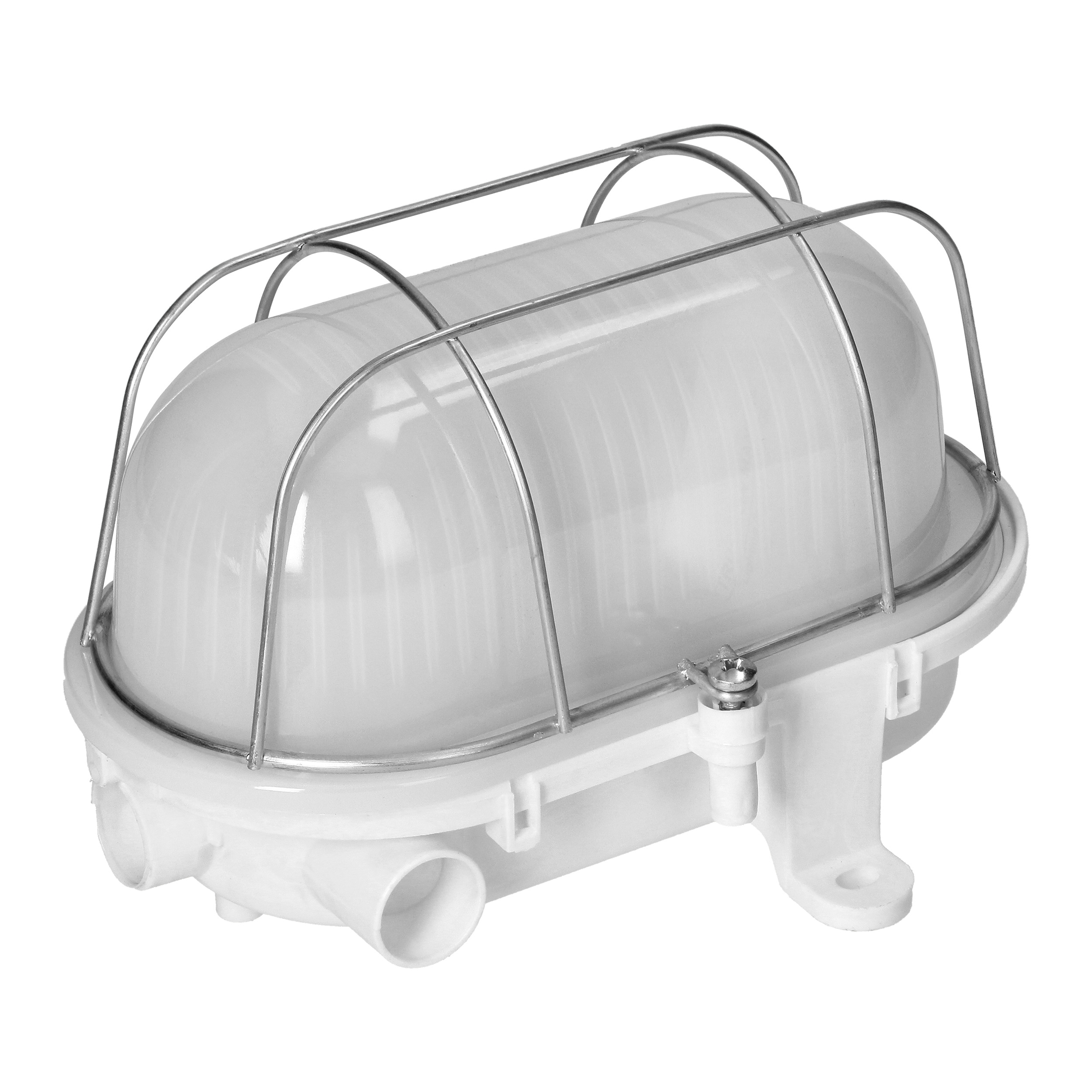 OVAL 7040T, Rasvjeta fixture, 40W, E27, IP44, IK10, matte Kom shade, metal cover, PP base, Bijela - Slika 3
