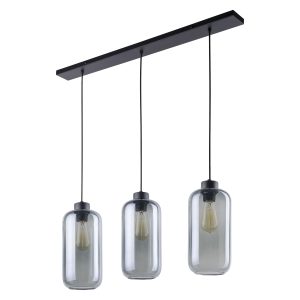 LAZIO 3P, pendant Svjetiljka, E27 max.15W, Crna